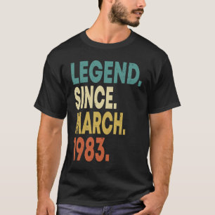 40 Jahre alte Männer Frauen Legende seit März 1983 T-Shirt