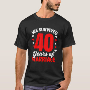 40 Jahre Ehe für ein Paar 40. Hochzeit T-Shirt