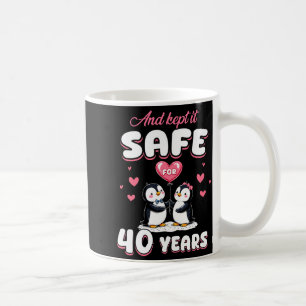 40 Jahre Hochzeitspenguin-Paare passend Kaffeetasse