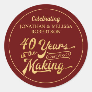 40 JAHRE IM MAKING RUNDER AUFKLEBER