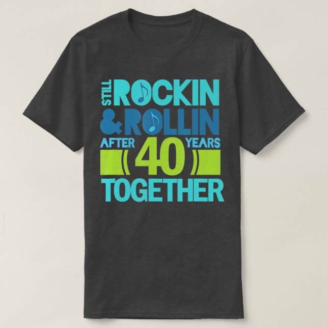 40 Jahre Jubiläum 40 Jahre Paare Geschenk T-Shirt (Design vorne)