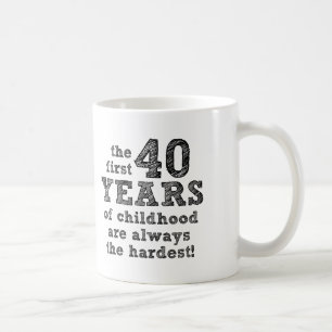 40 Jahre Kindheit Lustiger Becher Kaffeetasse