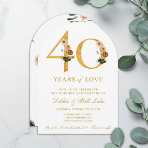40 Jahre Party Wildblume 40 Jahre Liebe Einladung