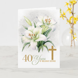 40 Jahre Religionsdienst Kreuz und Lilien Karte