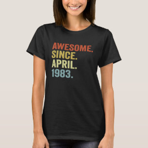 40 Jahre Vintag im April 1983 40. Geburtstag 3 T-Shirt