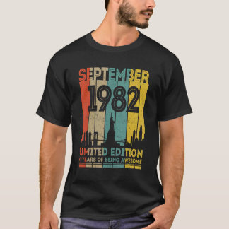40 Jahre Vintager September 1982 40. Geburtstag T-Shirt