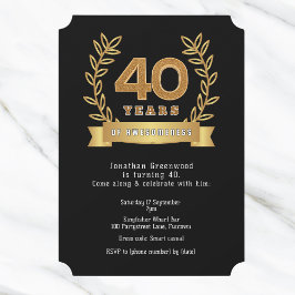 40 Jahre Wahnsinn, 40. Schwarz & Gold Einladung
