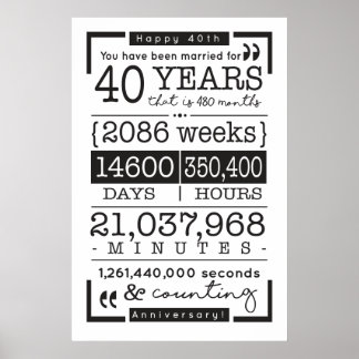 40. JAHRESPOSTER - 40 JAHRE LIEBT POSTER