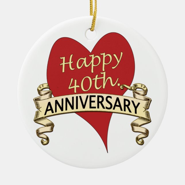 40. Jahrestag Keramikornament (Vorne)