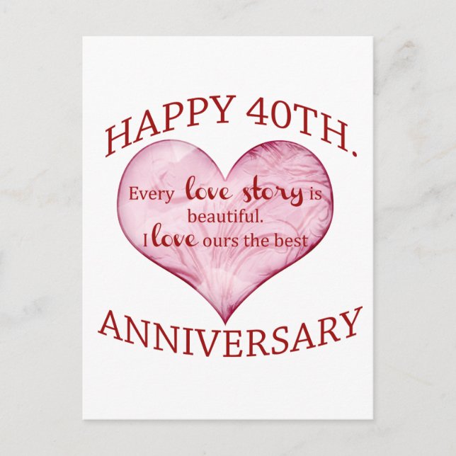 40. Jahrestag Postkarte (Vorderseite)