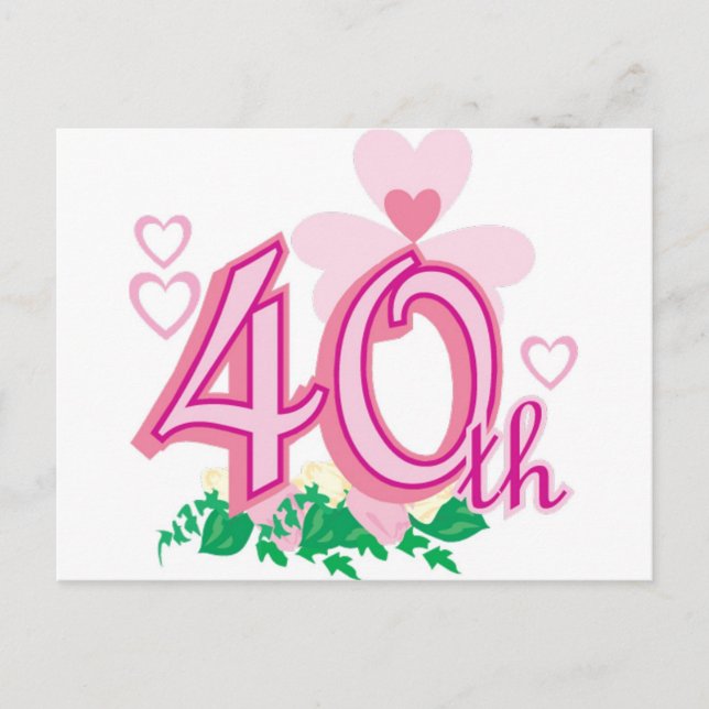 40. Jahrestag Postkarte (Vorderseite)