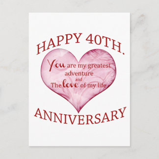 40. Jahrestag Postkarte