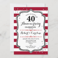 40. Jahrestag - Ruby Red White Silver