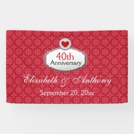 40. Jahrestags-rotes Muster A01 Banner