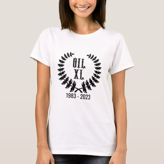 40-jähriges ÖL-Gedenken an den T - Shirt der Fraue (Vorderseite)