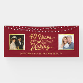 40-jähriges Ruby Lights Then & Now Fotos Banner