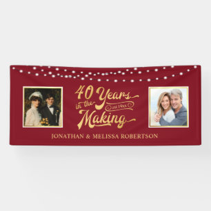 40-jähriges Ruby Lights Then & Now Fotos Banner
