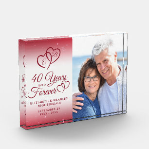 40 Jubiläum Ruby Heart 40 JAHRE INTO FOREVER Fotoblock