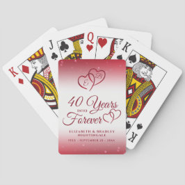 40 Jubiläum Ruby Heart 40 JAHRE INTO FOREVER Spielkarten