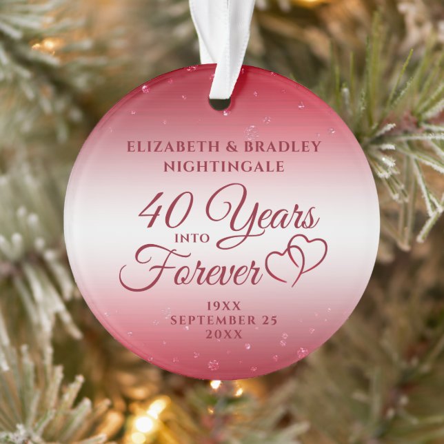 40 Jubiläumsjahre ins Foto Ornament (Baum)