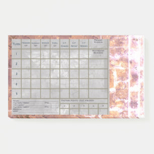 40 K Score Tracker und Schlachtbericht, mit Notize Post-it Klebezettel