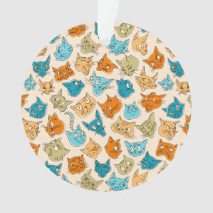 40 Katzengesichter und ein Schwanz Ornament