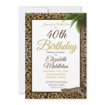 40. Leopard Print Palm Wild Geburtstag