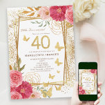40. Meilenstein Rose Gold Glitzer 40 Geburtstag Einladung<br><div class="desc">Dieses atemberaubende Design verbindet die Eleganz von Rose Gold mit dem Funkeln des Glitzer und schafft eine wahrhaft glamouröse Einladung, die perfekt für ein Meilenstein-Fest ist. Ob Sie eine intime Ansammlung planen oder ein großes Soirée, diese Einladung wird Ihnen den Ton für ein unvergessliches Erlebnis Set geben. Verpassen Sie nicht...</div>