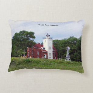 40 Mile Point Lighthouse Akzent Kissen
