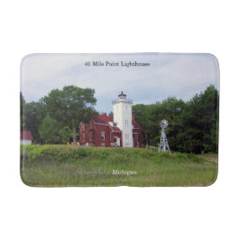 40 Mile Point Lighthouse bathmat Badematte