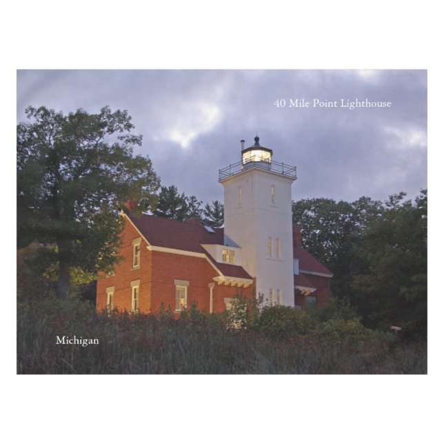 40 Mile Point Lighthouse bei Tischdecken (Vorderseite (Horizontal))