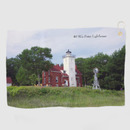 40 Mile Point Lighthouse Golf Handtuch