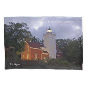 40 Mile Point Lighthouse im Kissenkoffer Kissenbezug