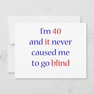 40 Noch nie blind