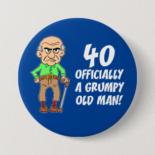 40 Offiziell ein glühender alter Mann-Button Button