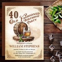 40. Old Fashioned Whiskey Barrel Geburtstagsparty