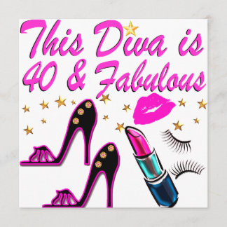 40. PARTY DIVA EINLADUNG
