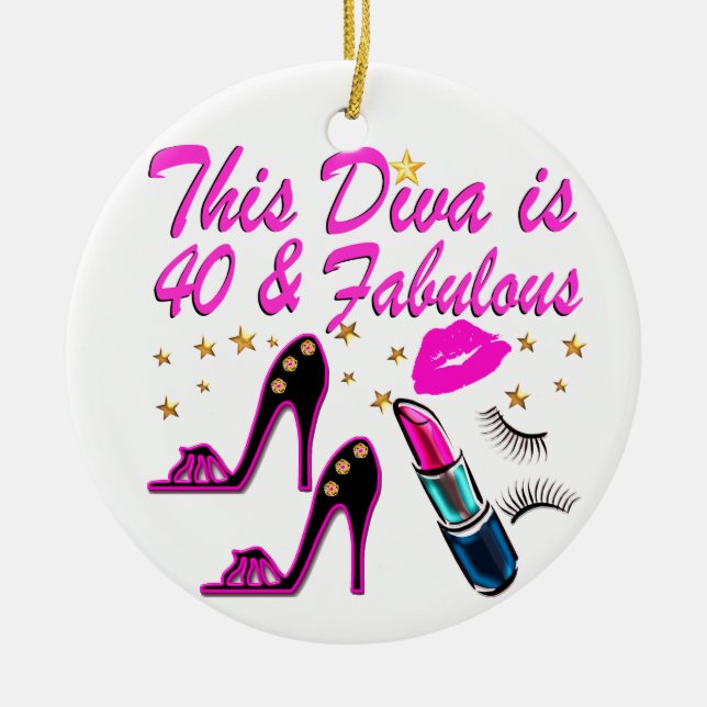 40. PARTY DIVA KERAMIK ORNAMENT (Vorne)