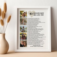 40 Raisons pour lesquelles nous t'aimons Affiche p