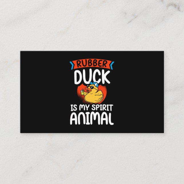 40.Rubber duck for a Duck Lovers Visitenkarte (Vorderseite)