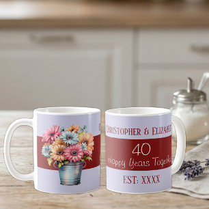 40. Rubinhochzeit Blumen Namen Lila Kaffeetasse