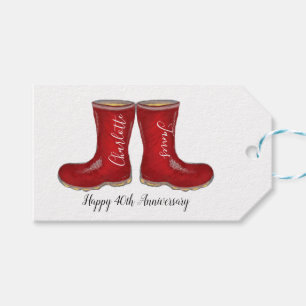 40. rubinrotes Hochzeitstag Geschenkanhänger