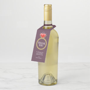 40. Ruby Hochzeit Jubiläum Rotwein Gefallen Flaschenanhänger
