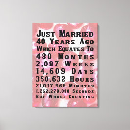 40. Ruby-Jubiläum Leinwanddruck