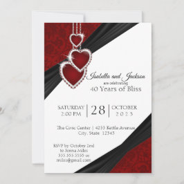 40. Ruby-Jubiläumsdesign Einladung