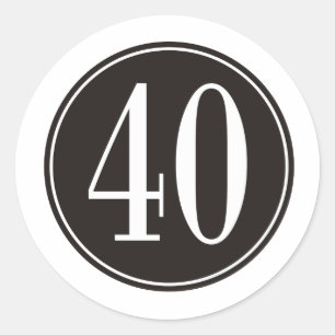 40 Schwarzer Kreis Runder Aufkleber