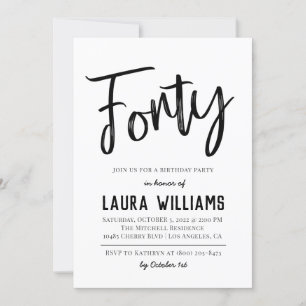 40. Script Word Geburtstagseinladung Einladung