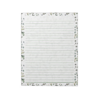 40 Seiten Notepad mit Eukalyptus Aquarellfarben-De Notizblock