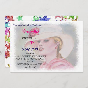 40 SOMETHING & Full of Fun Garden Party Invitation