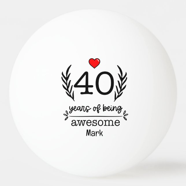 40. TISCHTENNISBALL (Vorderseite)
